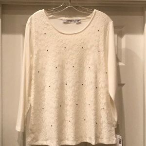 French Ivory long sleeve top.